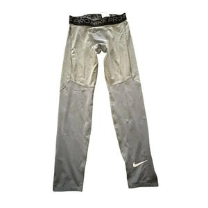 Nike Pro Dri Fit Gray Elastic Waist Tight Fit Legging Size Large